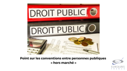 Conventions ente personnes publiques hors marché